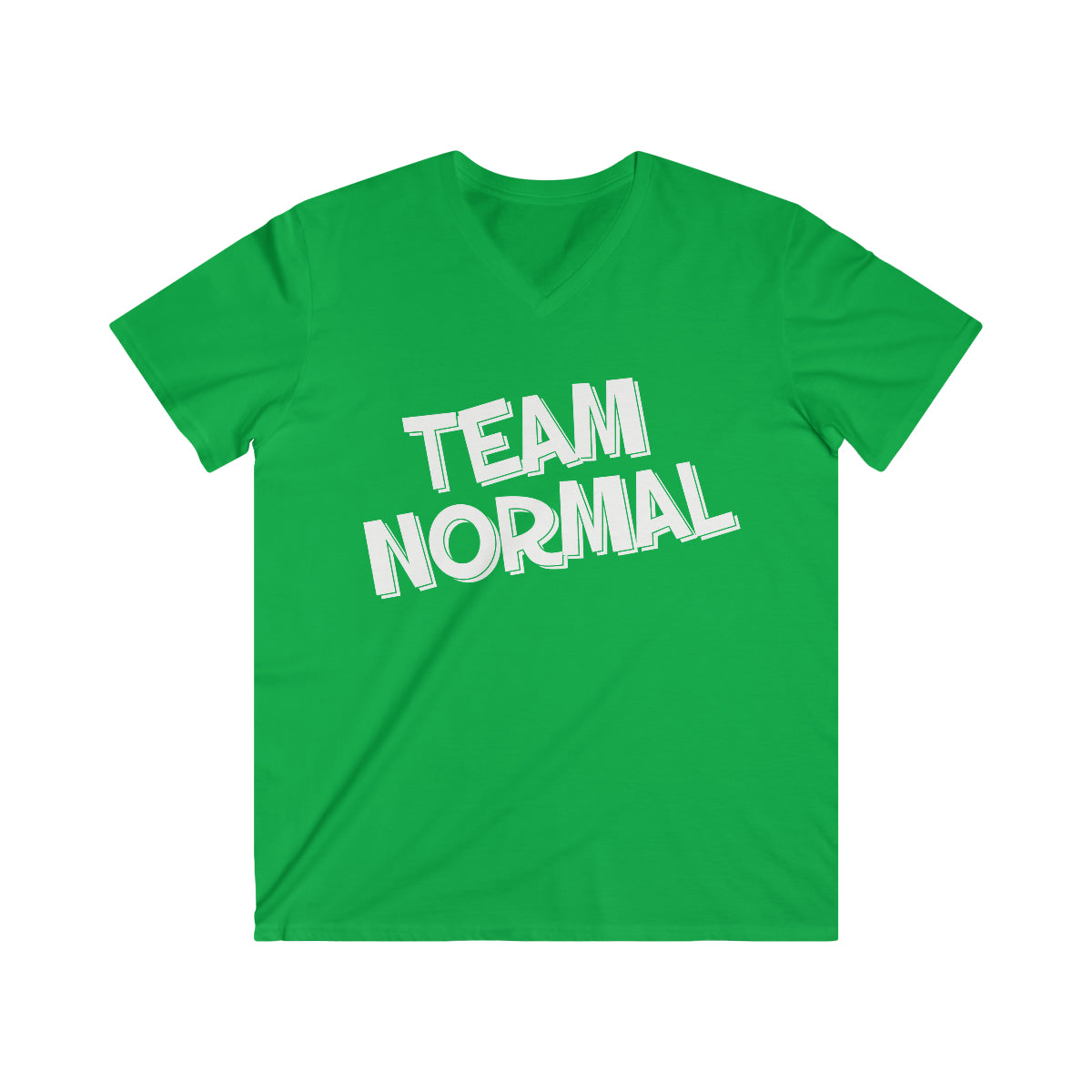 Team Normal Men's Fitted V-Neck Short Sleeve Tee