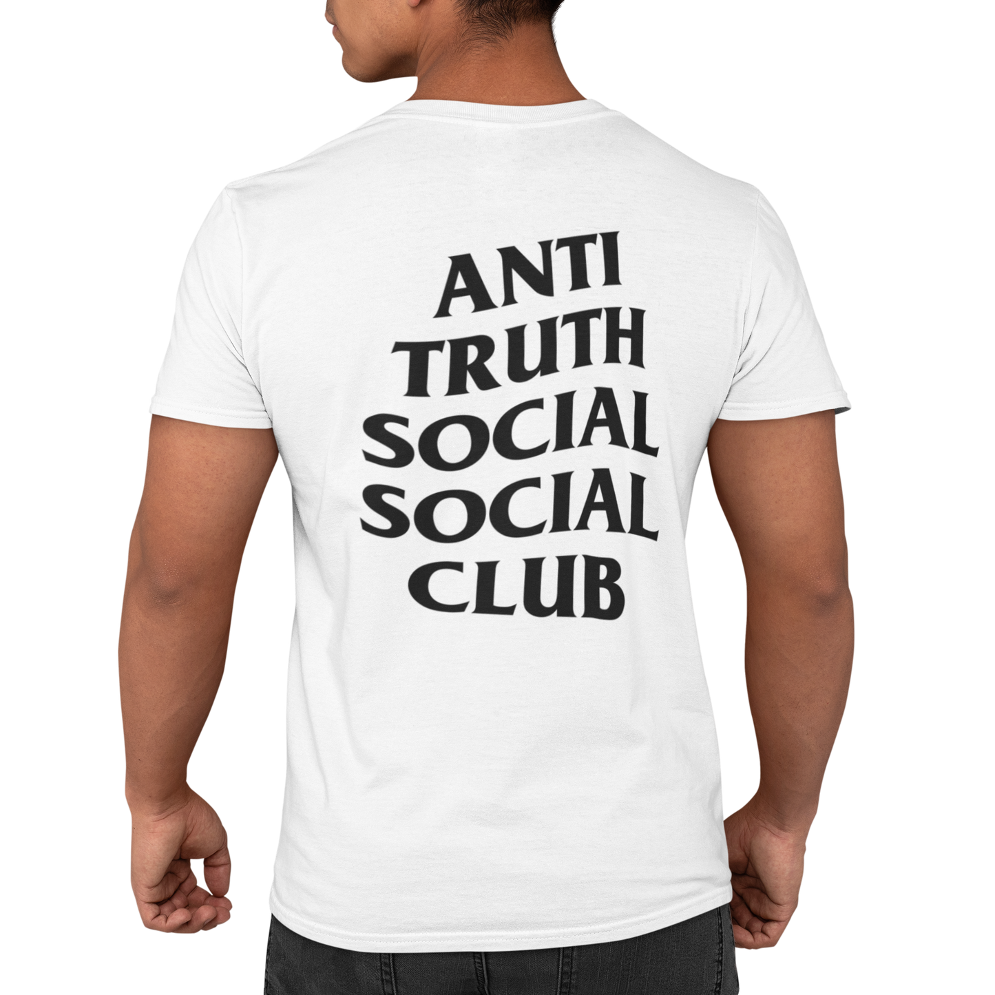 Fitted Anti Truth Social Social Club Cotton Crew Tee (Logo front and back)