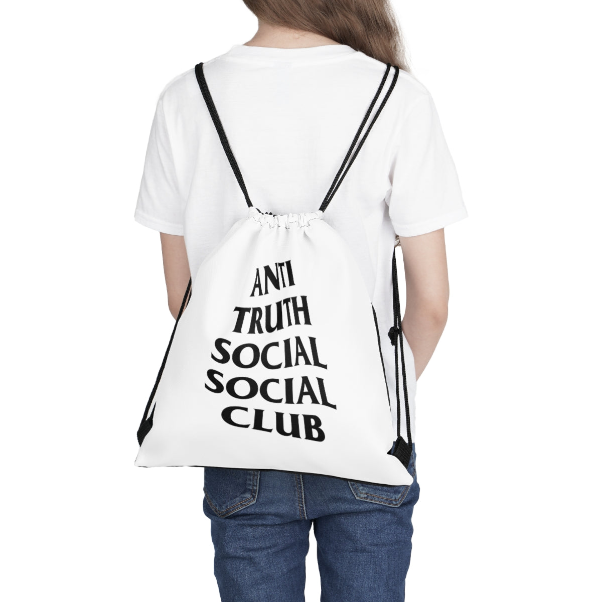 Anti Truth Social Social Club Drawstring Bag.