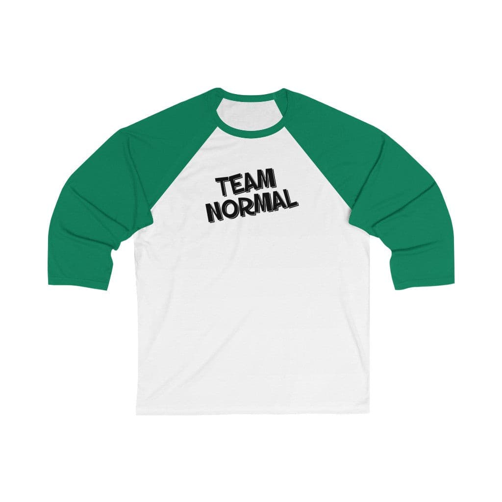 Team Normal Unisex 3\4 Sleeve Baseball Tee.