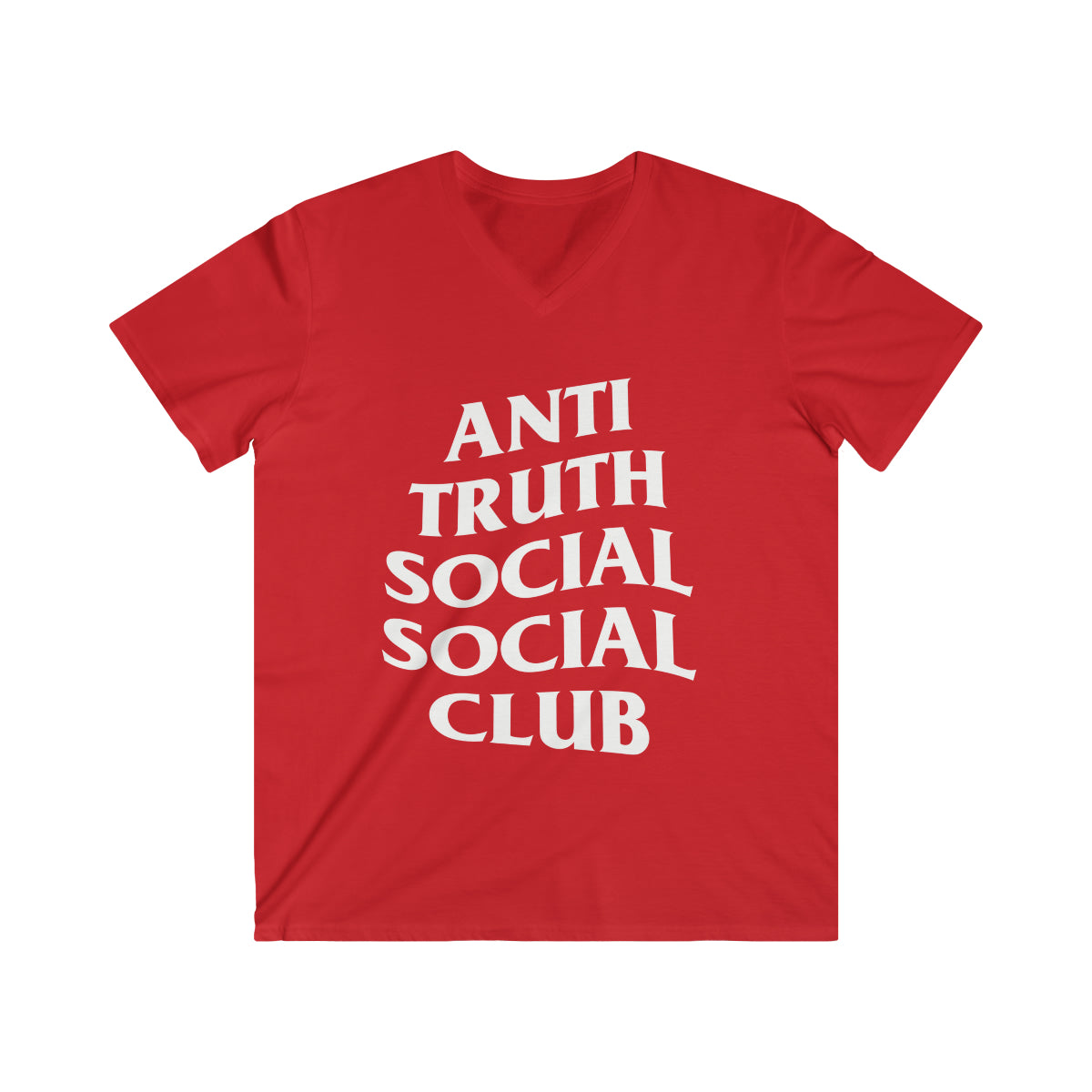 Anti Truth Social Social Club Men's Fitted V-Neck Short Sleeve Tee