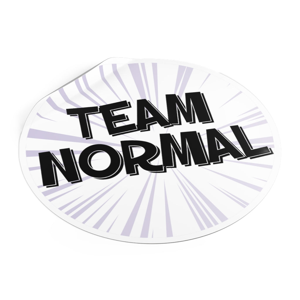 Team Normal Round Vinyl Stickers.