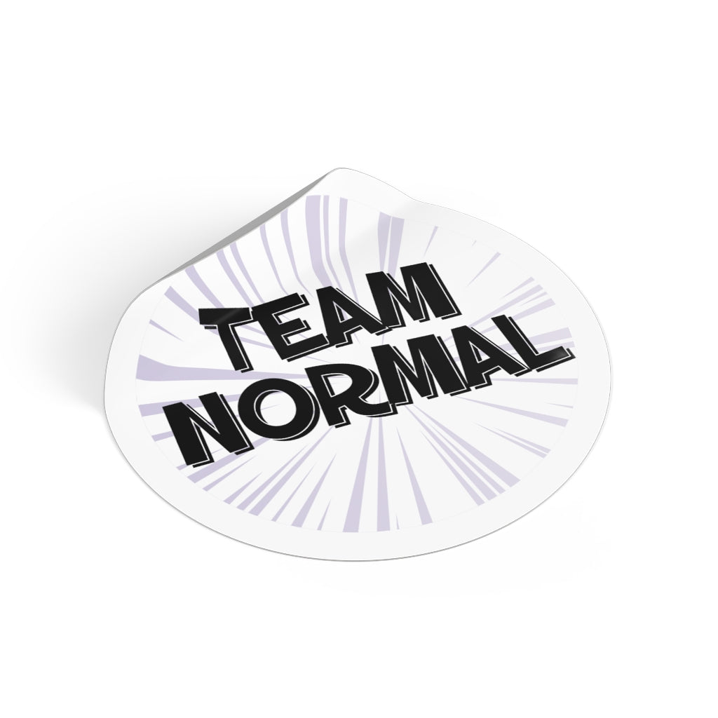 Team Normal Round Vinyl Stickers.